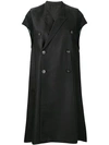 Rick Owens Oversized Trench Coat In Black