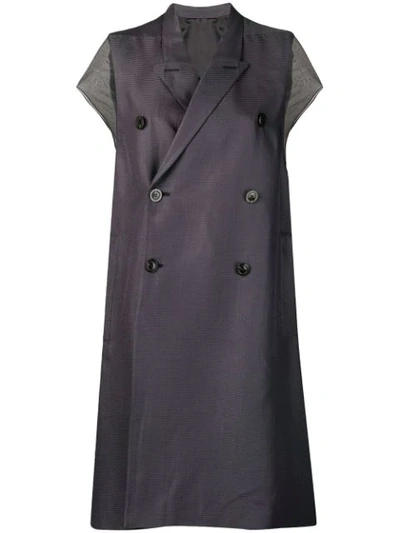 Rick Owens Oversized Trench Coat In Grey