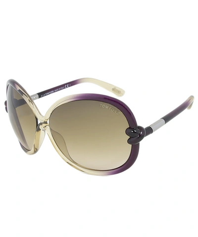 Tom Ford Sonja Ft0185 Sunglasses' In Light Olive/plum Frame | ModeSens
