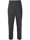 Rick Owens Tailored Cropped Trousers In Grey