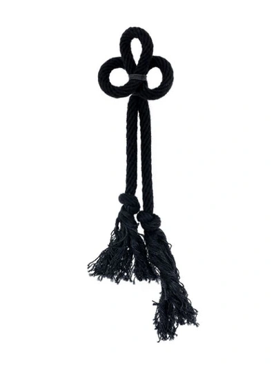 Ann Demeulemeester Tassel Embellished Brooch In Black