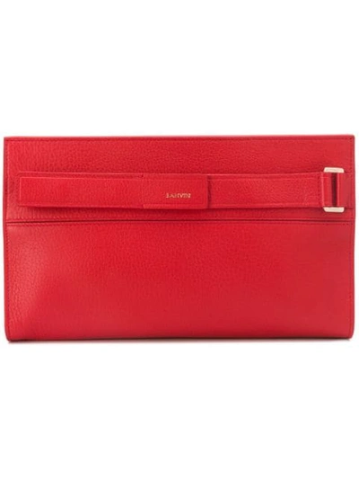 Lanvin Réglisse Clutch Bag In Red