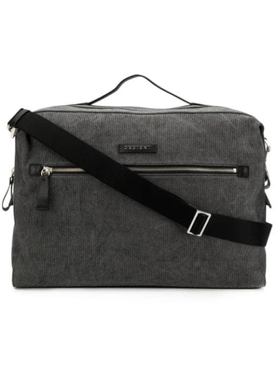 Orciani Branded Duffel Bag In Black