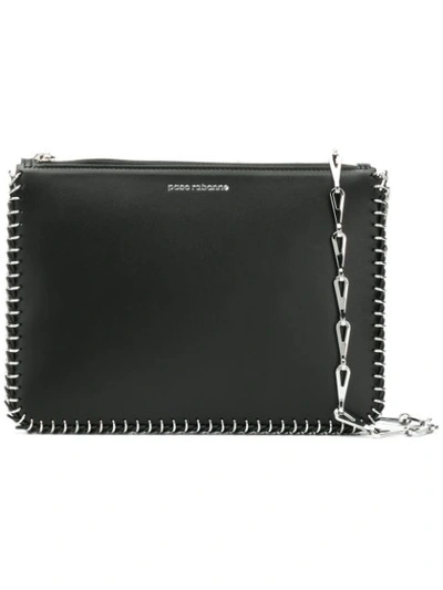 Rabanne Calfskin Leather Crossbody Bag - Black In 001 Black