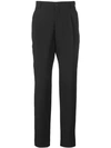 Giorgio Armani Textured Tailored Trousers In Grey