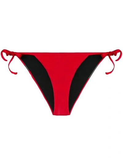 Dsquared2 Low Rise String Bikini Bottoms In Red