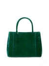 Nancy Gonzalez Crocodile Leather Satchel Bag In Green