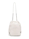 Saint Laurent White Teddy Leather Pouch Bag