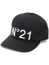 N°21 Logo Embroidered Cap In Black