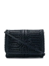 Anya Hindmarch The Neeson Woven Leather Crossbody Bag In Blue