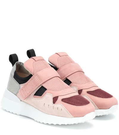 Tod's Nubuck Sneakers In Pink