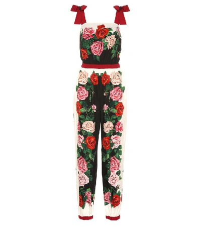 Dolce & Gabbana Printed Cotton Jumpsuit In Multicoloured