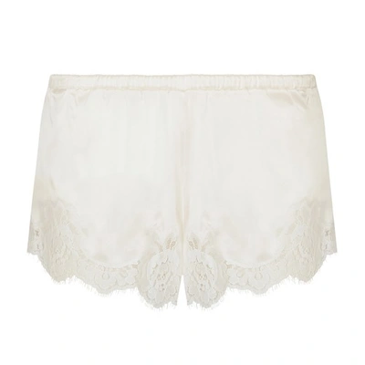 Dolce & Gabbana Shorts In Satin With Lace In White