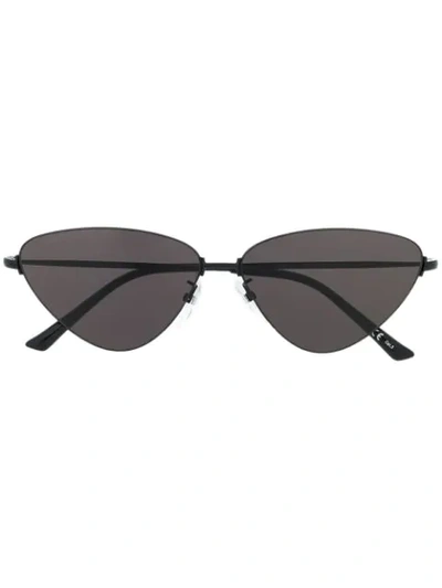 Balenciaga Triangular Shaped Sunglasses In Black