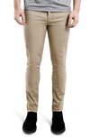 Topman Stretch Skinny Fit Chinos In Stone
