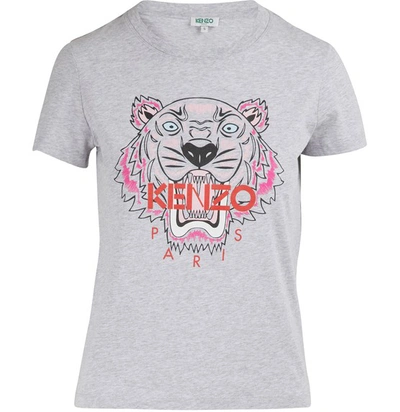 Kenzo Tiger T-shirt In Pale Grey
