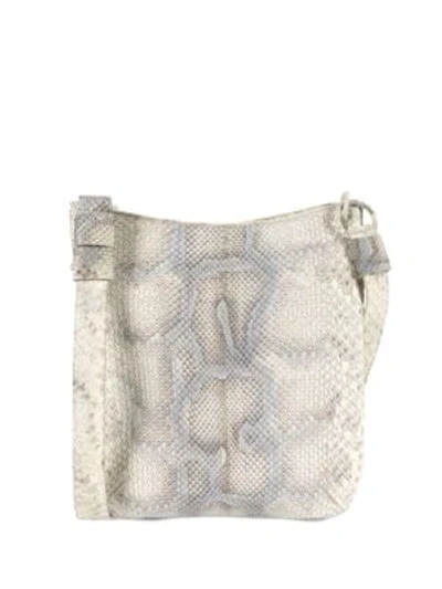 Nancy Gonzalez Python Crossbody Bag In Blue White Python