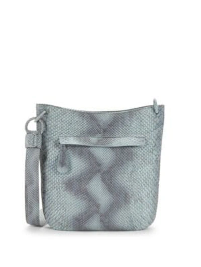 Nancy Gonzalez Python Crossbody Bag In Light Blue Python