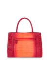 Nancy Gonzalez Crocodile Leather Satchel Bag In Red Degrad