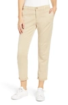 Ag Caden Crop Twill Trousers In Sulfur Fresh Sand