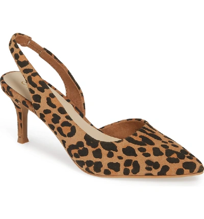 Seychelles Ornament Slingback Pump In Leopard Suede