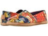 Toms , Red Ditzy Floral/mosaic Linen
