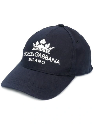 Dolce & Gabbana Embroidered Logo Baseball Cap In Multicolor