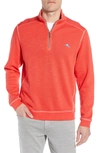 Tommy Bahama Tobago Bay Half Zip Pullover In Zanzibar Red