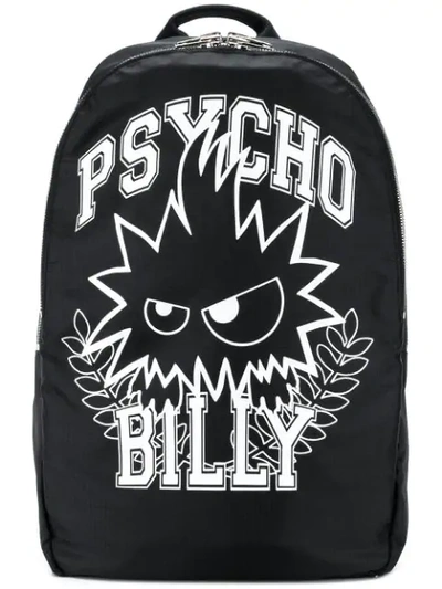 Mcq By Alexander Mcqueen Mcq Alexander Mcqueen Psycho Billy Black Nylon Backpack In Darkest Black