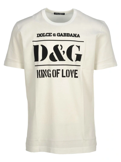 Dolce & Gabbana Tshirt Logo In White