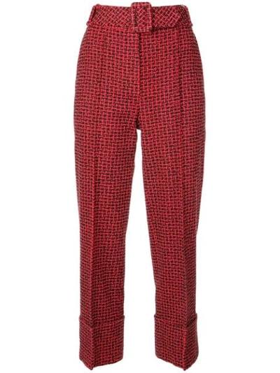 Alexander Wang Belted Waist Trousers In Red