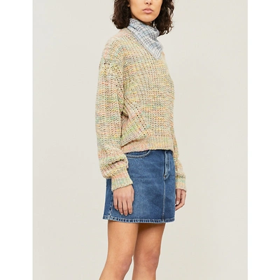 Acne Studios Caitlyn A line Denim Skirt In Mid Blue ModeSens