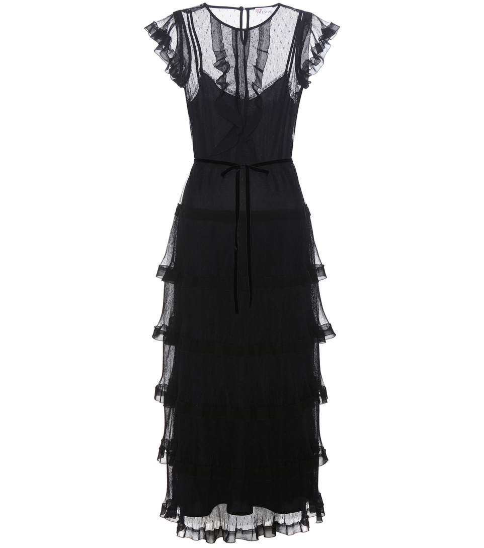 red valentino black lace dress