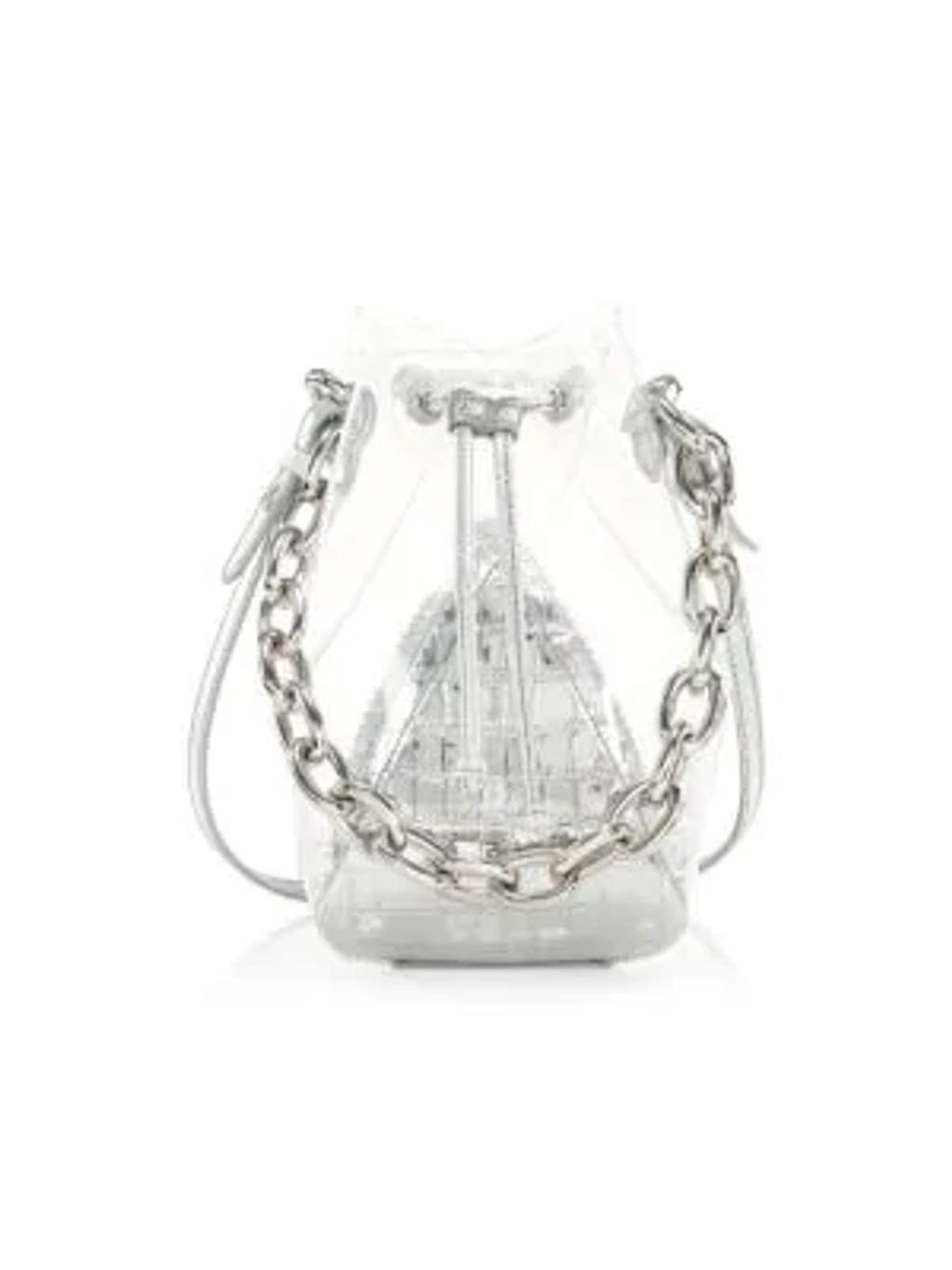 The Volon Mini Mani Clear Bucket Bag In Silver ModeSens