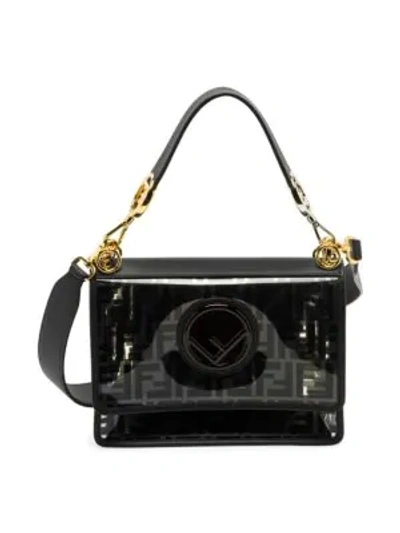 Fendi Kan I F Pvc Shoulder Bag In Black