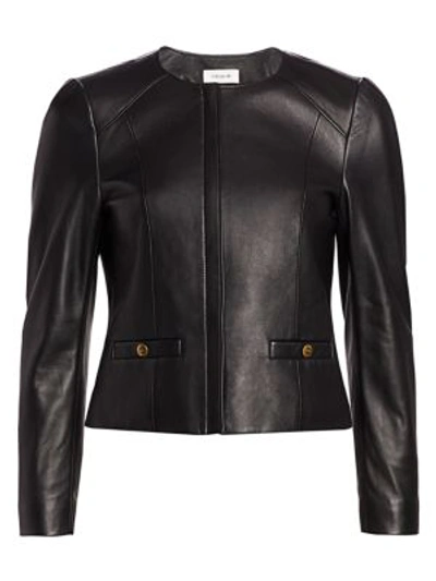 Coach 1941 Feminine Leather Jacket In Black