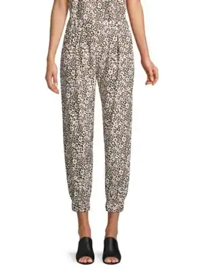 Atm Anthony Thomas Melillo Lunar Leopard Silk Joggers In Lunar Combo