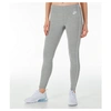 Nike Women's Sportswear Heritage Leggings In Grey Size Large Cotton/spandex