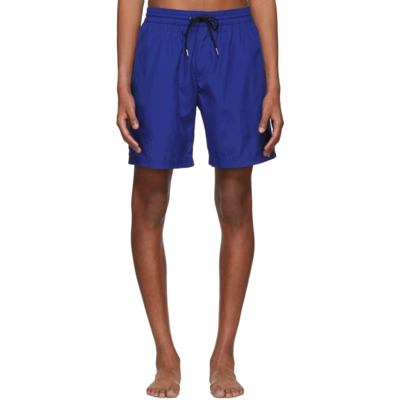 Burberry Logo-embroidered Swim Shorts In Bright Navy