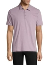 Theory Bron Cosmos Cotton Polo In Amethyst