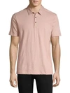 Theory Bron Cosmos Cotton Polo In Quartz