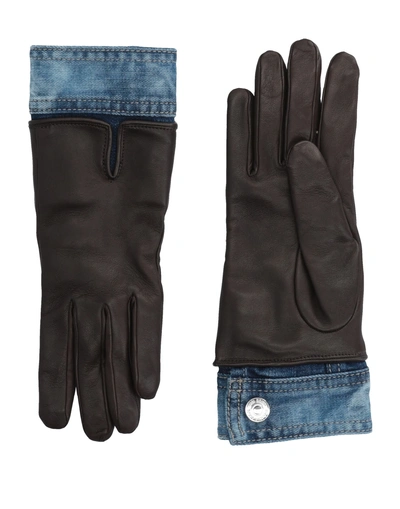 Dsquared2 Gloves In Dark Brown