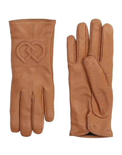 Dsquared2 Gloves In Camel