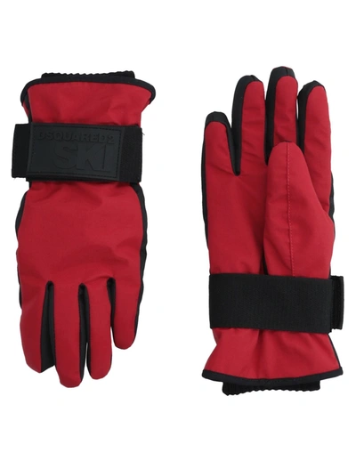 Dsquared2 Gloves In Red