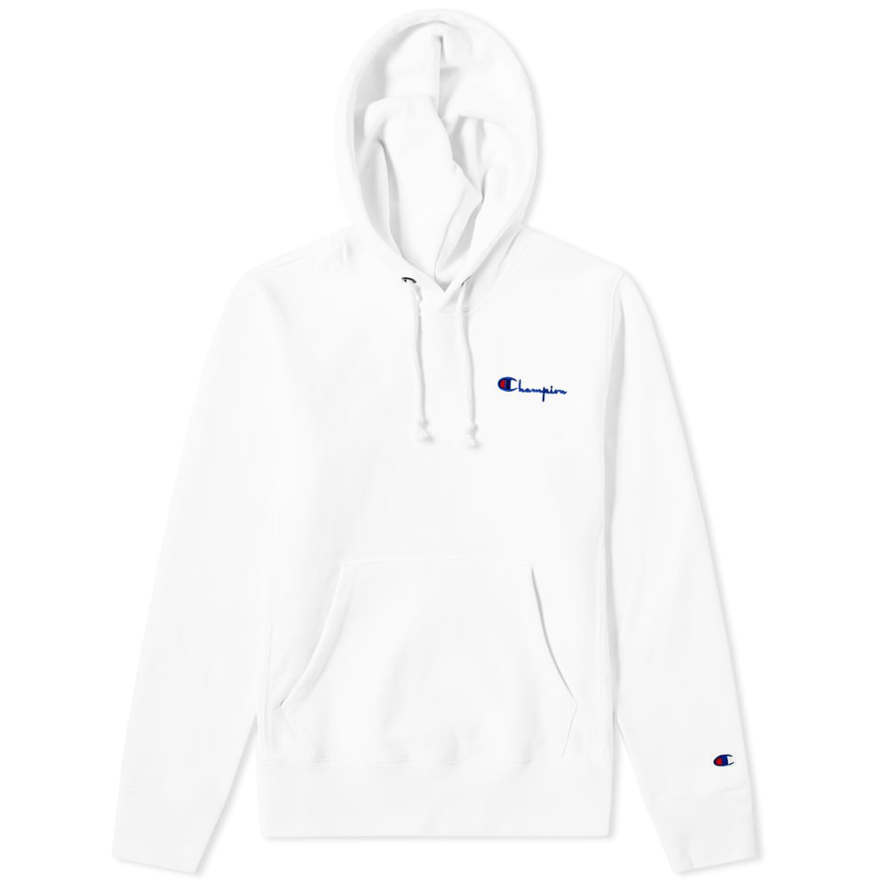 Champion Reverse Weave Women S Small Script Logo Hoody In White