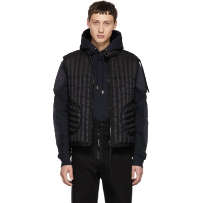Moncler Genius 5 Moncler Craig Green Grosgrain-trimmed Quilted Shell Down Gilet In 999black