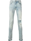 Amiri Bootcut Skinny Jeans In Blue