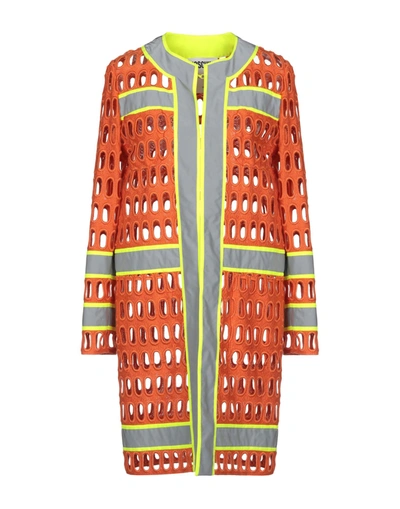 Moschino Overcoats In Orange