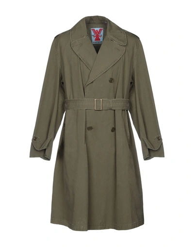 Adaptation Full-length Jacket In Military Green