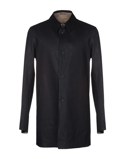Herno Overcoats In Navy Blue